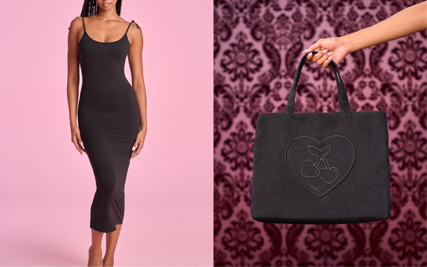 Tank Maxi Dress + Reversible Tote in Black