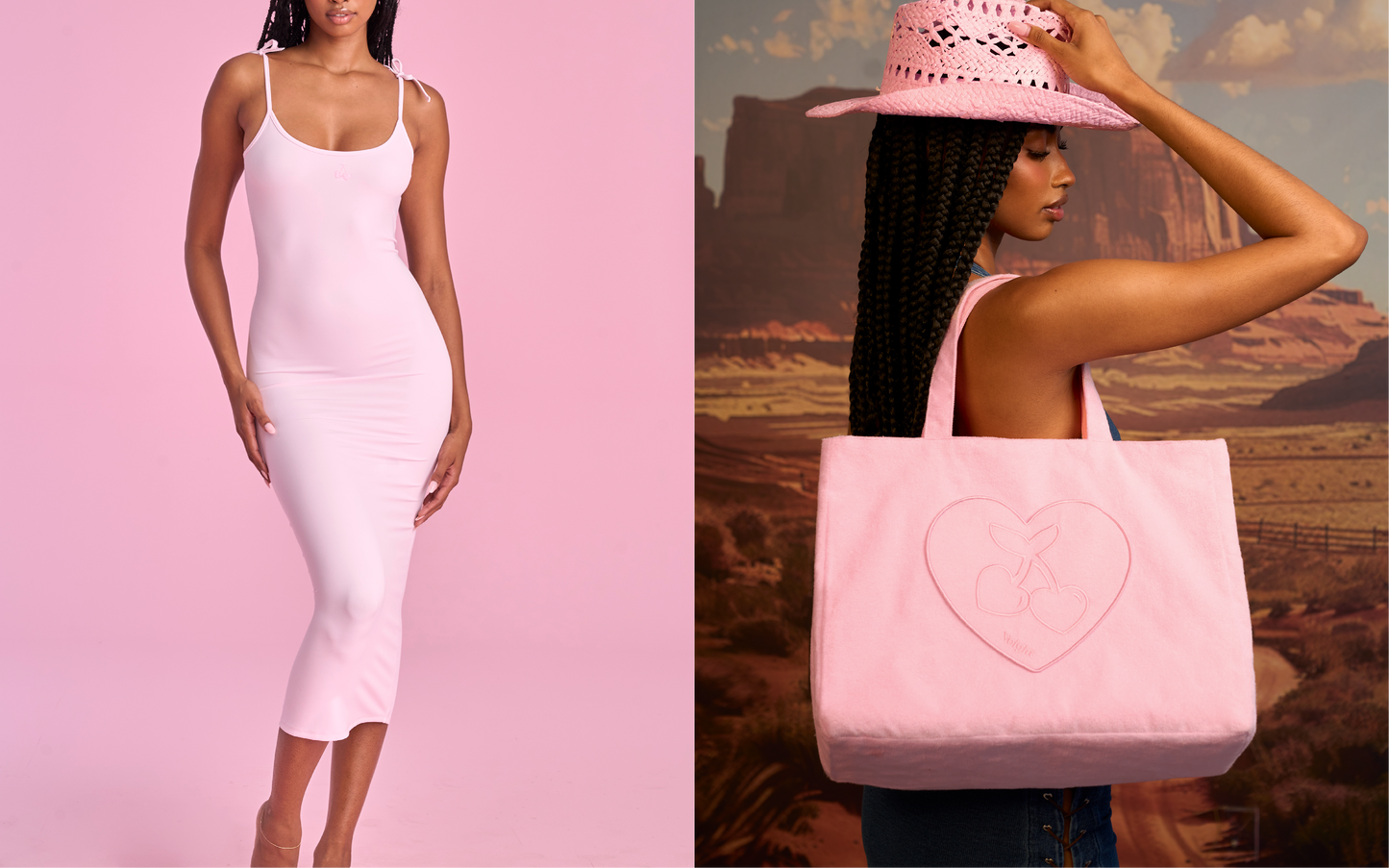Tank Maxi Dress + Reversible Tote in Pink