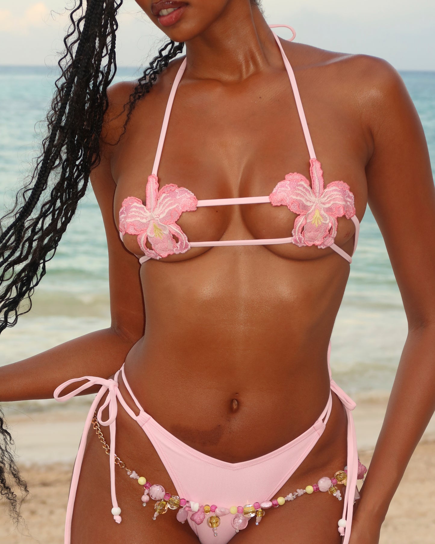 Orchid V-kini Set in Pink