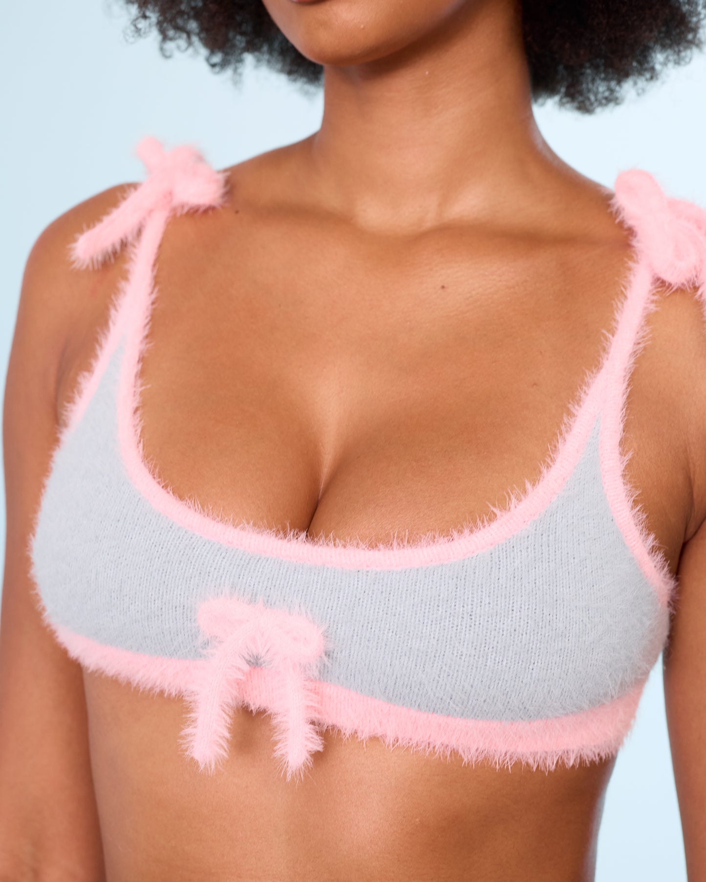 Fuzzy Bralette in Blue