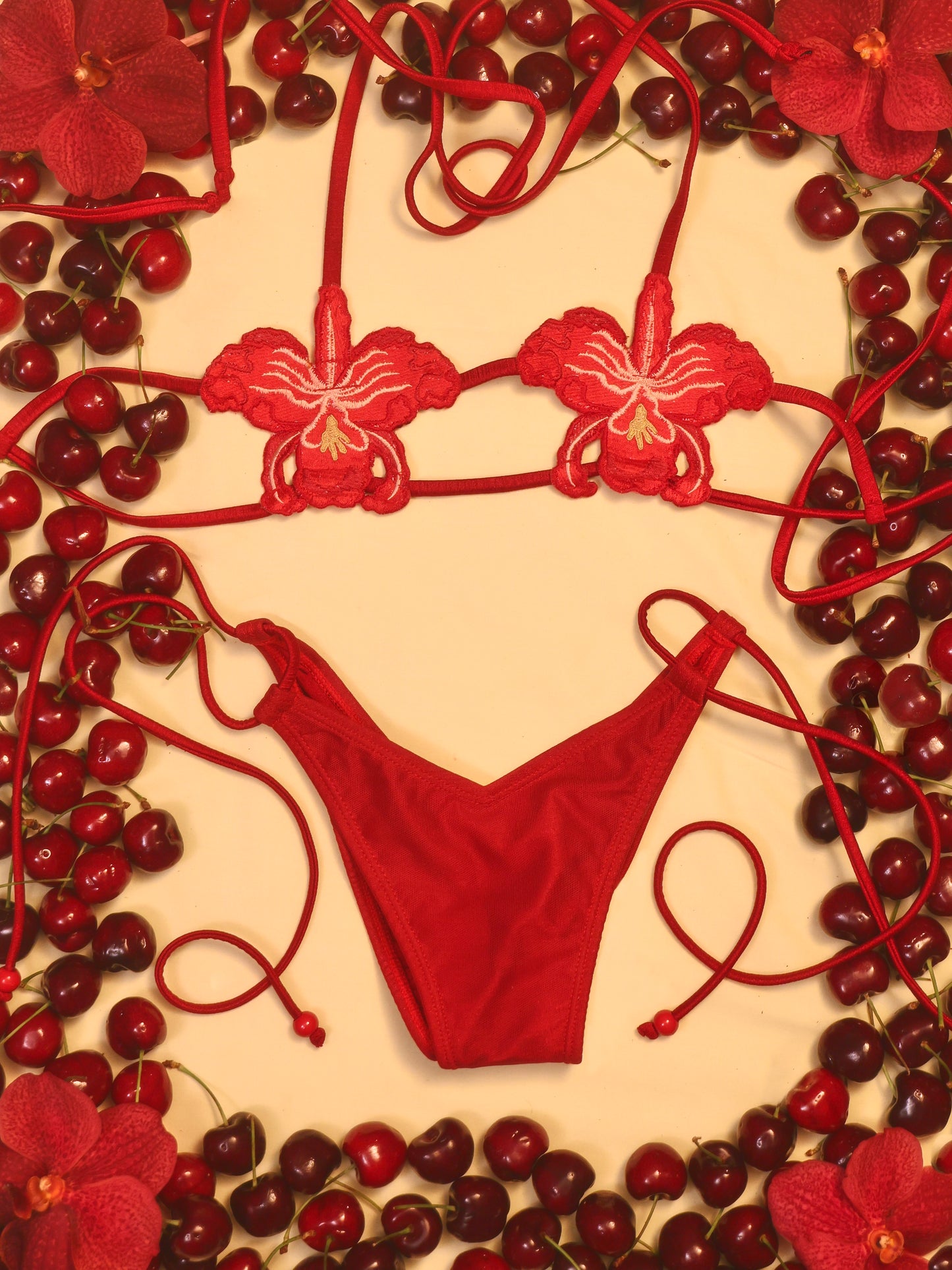 PRE-ORDER Orchid V-kini Set in Red