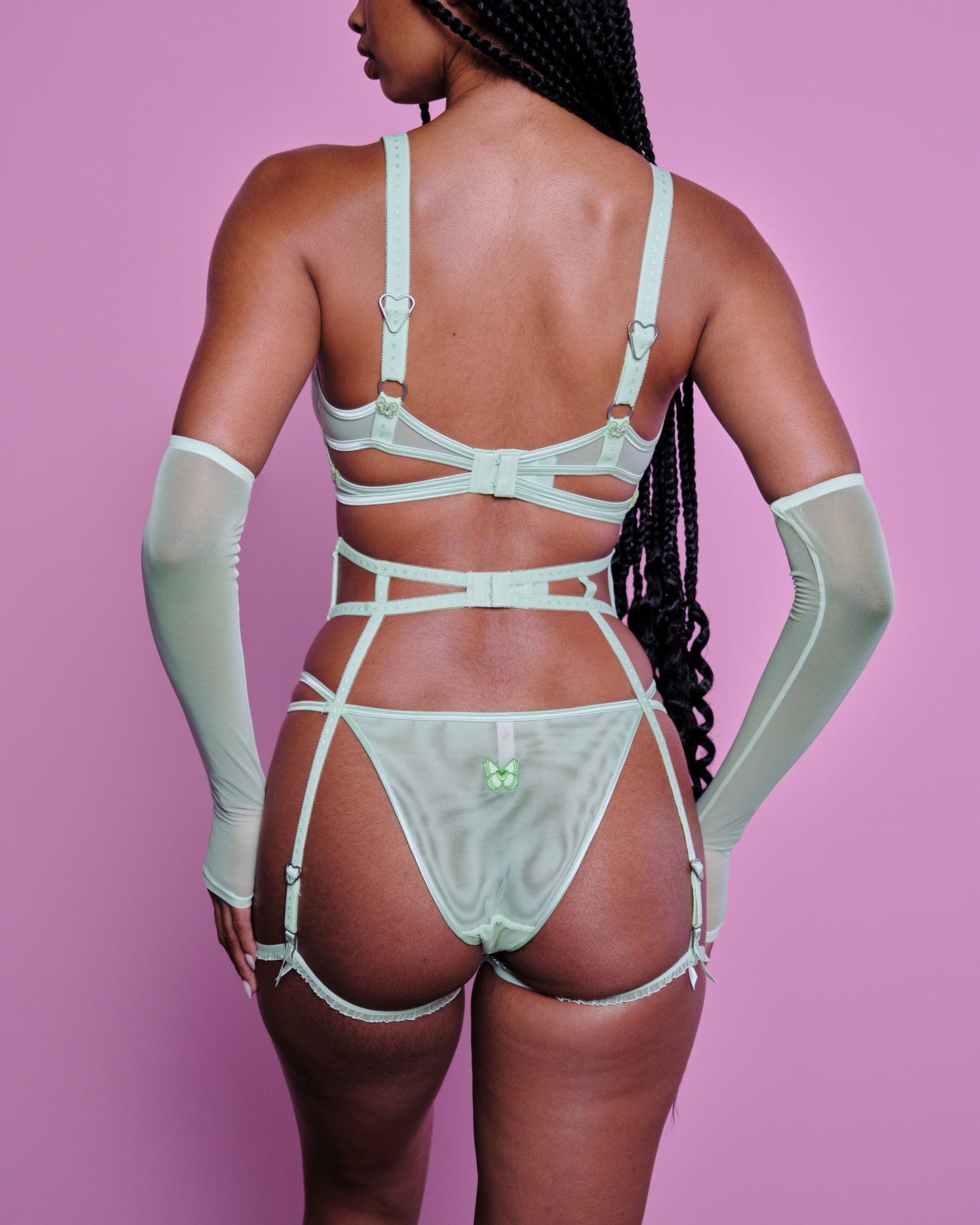 Belle Garter in Mint