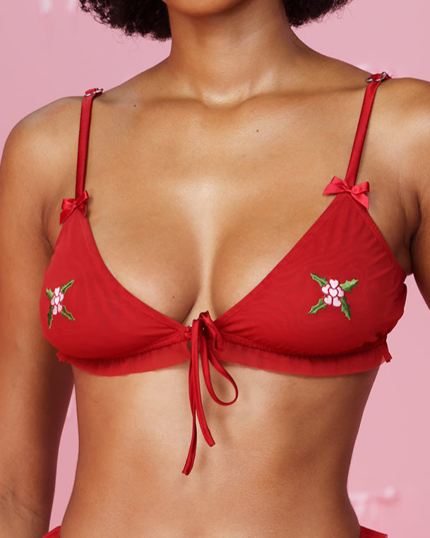 Unwrap Me Bralette in Red