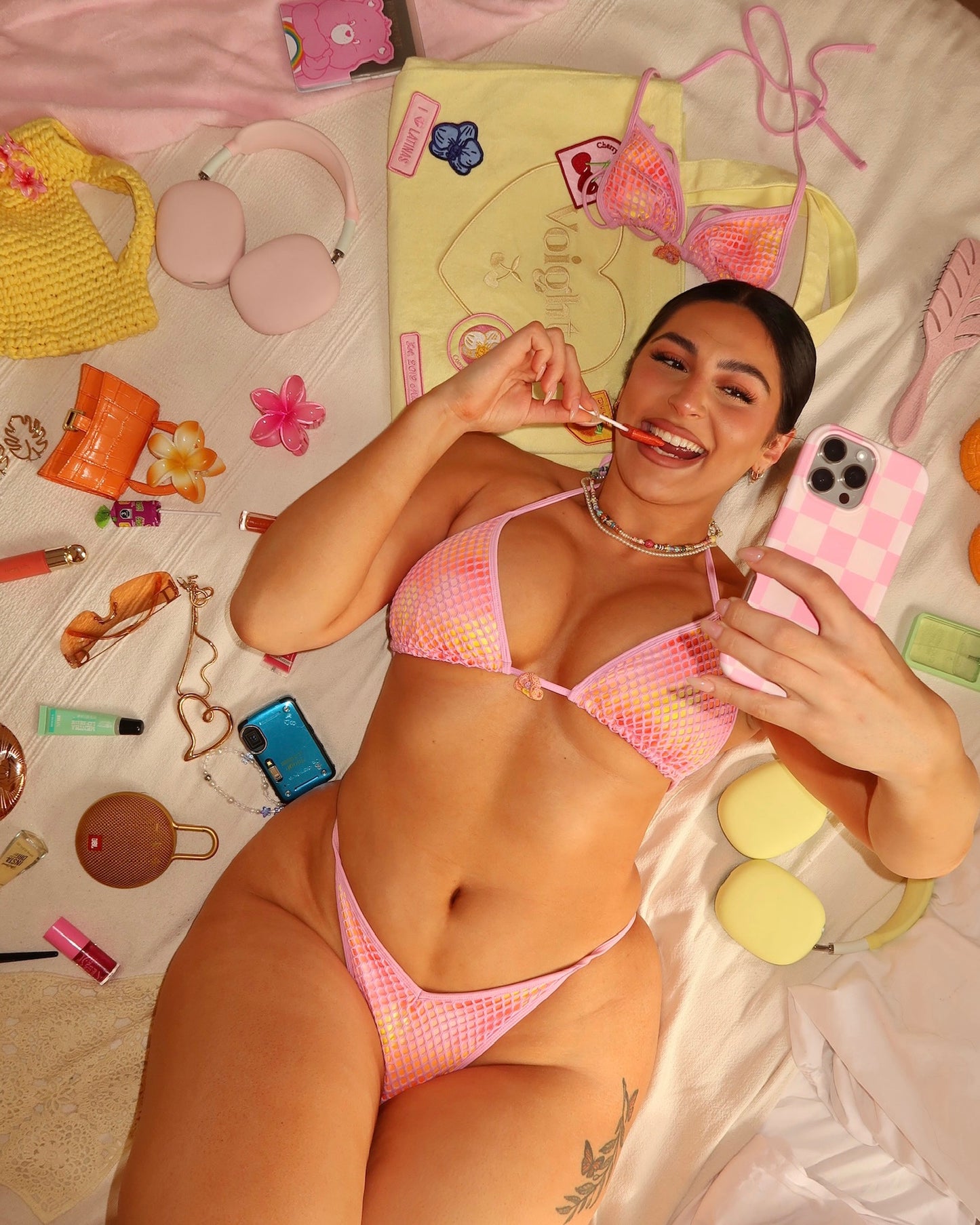 Mango V-kini Set in Pink
