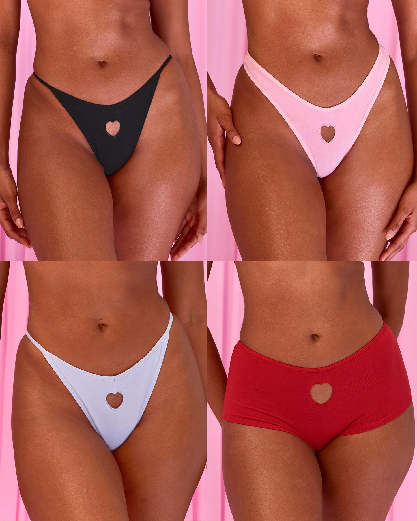Heart Cut-Out Panty Pack