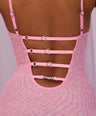 Drea Dress in Pink Leopard