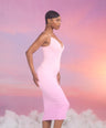 Heaven Midi Dress in Pink