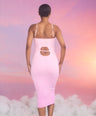 Heaven Midi Dress in Pink