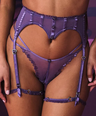 Marilyn Panty + Garter in Purple