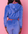 BonBon Crop Hoodie in Blue