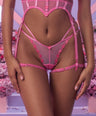 Marilyn Panty + Garter in Pink