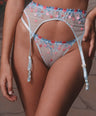 Blue Cherry Bomb Panty + Garter