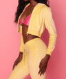 BonBon Crop Hoodie in Yellow