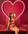 Marilyn Panty + Garter in Red